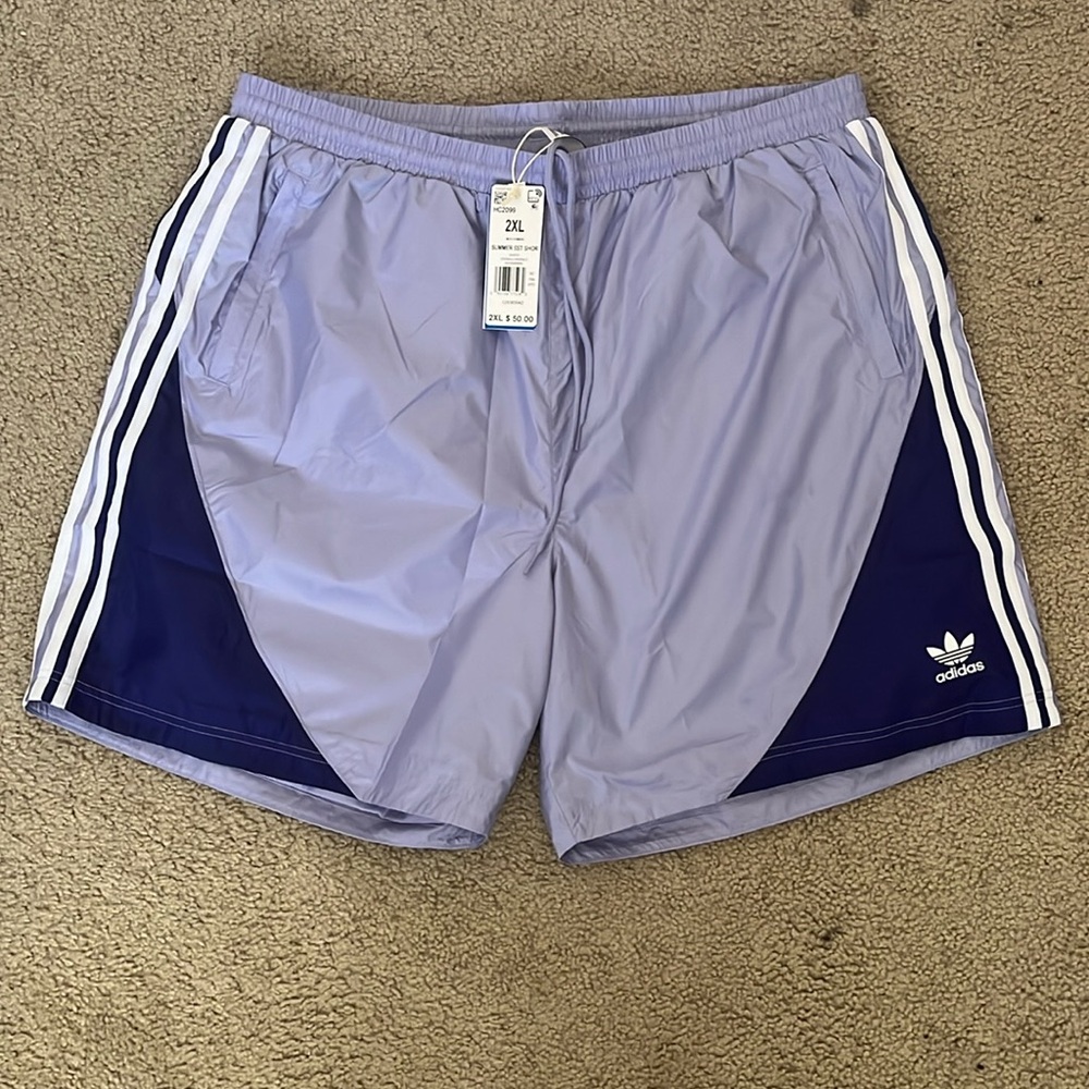 2XL lavender Adidas shorts